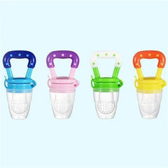 Pack of 2 | Baby Silicone Squeeze Spoon Feeder with Fruit Pacifier