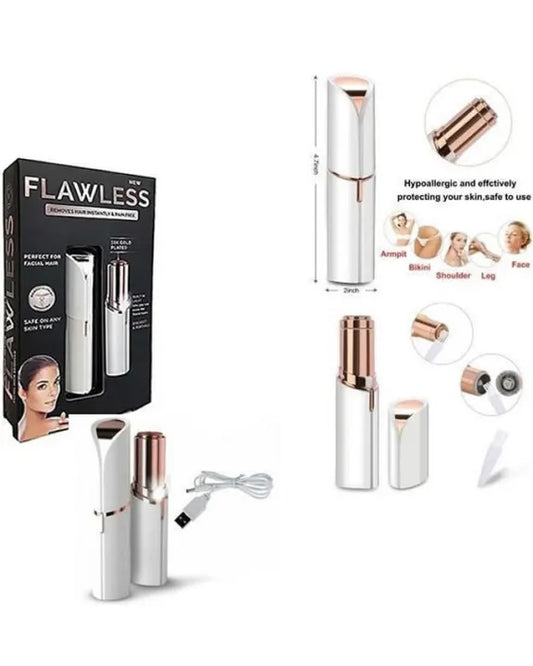 2-in-1 Flawless Hair Remover & Eyebrow Trimmer – Painless & Rechargeable Beauty Tool for Women