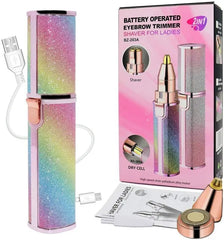 2-in-1 Flawless Hair Remover & Eyebrow Trimmer – Painless & Rechargeable Beauty Tool for Women